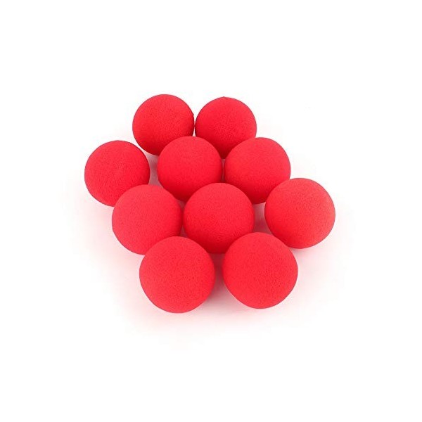 Boule éponge, 10pcs haute qualité durable rouge doux éponge balles magiques pour la rue classique comédie astuce accessoires