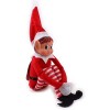 Elves Behavin Badly Elfe de 12 po Flexible avec tête en Vinyle - Accessoire de Noël Fille Elfe Rouge 