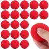 WanderGo Lot de 20 balles en éponge rouge - Petites balles en mousse souple - Boules magiques - Boules en mousse magiques - P