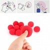 HEEPDD 10Pcs Magic Sponge Ball Set, 4.5cm/1.77inch Red Sponge Softball Close-Up Magic Street Classic Comedy Trick Props Soft 