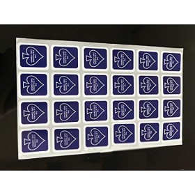 Enjoyer Lot de 5 feuilles dautocollants pour tour de magie et cartes de poker - Accessoires de magie - Bleu