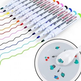 Deals Stylo à eau magique 12 pièces stylo magique pour peinture à leau magique stylo à encre flottante