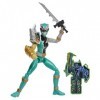 Power Rangers Dino Fury, Ranger Vert avec Manche Sprint, Figurine de 15 cm avec clé Dino Fury et Sabre Chromafury Multicolore