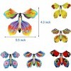 Allgut Flying Butterfly Toy, 40 pièces Magic Butterfly Card Wind Up Butterfly Toy double face couleurs vives cartes papillon 