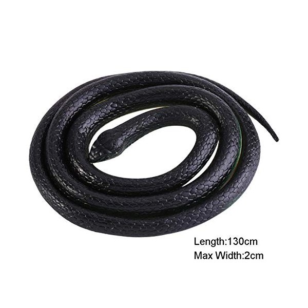 BORDSTRACT Serpent en Caoutchouc, Jouet de Serpent réaliste 130 cm de Long en Caoutchouc Souple Faux Jouet de Serpent pour Le