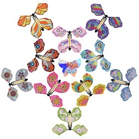 Allgut Flying Butterfly Toy, Magic Card Wind up Toy Helle Farben Schmetterlingskarte Surprise Geschenkkarte für Hochzeitsgebu
