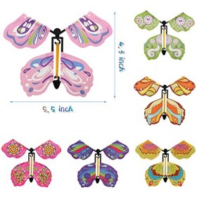 Allgut Flying Butterfly Toy, Magic Card Wind up Toy Helle Farben Schmetterlingskarte Surprise Geschenkkarte für Hochzeitsgebu