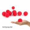 10 pièces Boules déponge Rouges, Boules de Mousse Magiques Douces Boules déponge Douces Boules de 4,5 cm Boules déponge Ma