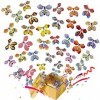 40 PCS Papillons Volants Magiques,20 Styles Couleurs Jouets Papillons Magiques avec Bande Élastique, Papillons Volants Surpri