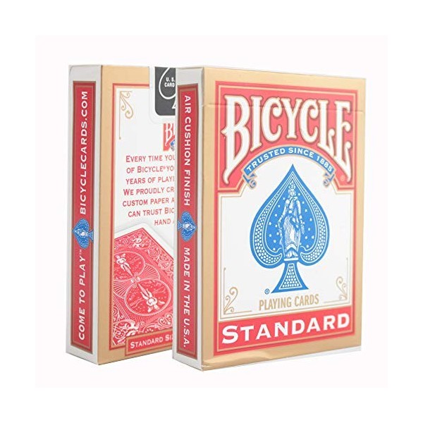Bicycle Brand Invisible Deck – Famous Magic Trick – Comprend un sac de cartes Cascade Rouge 