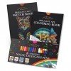 Marvins Magic - Superbe ensemble dart comprenant un livre de croquis brillant, un livre de coloriage et 25 stylos magiques 