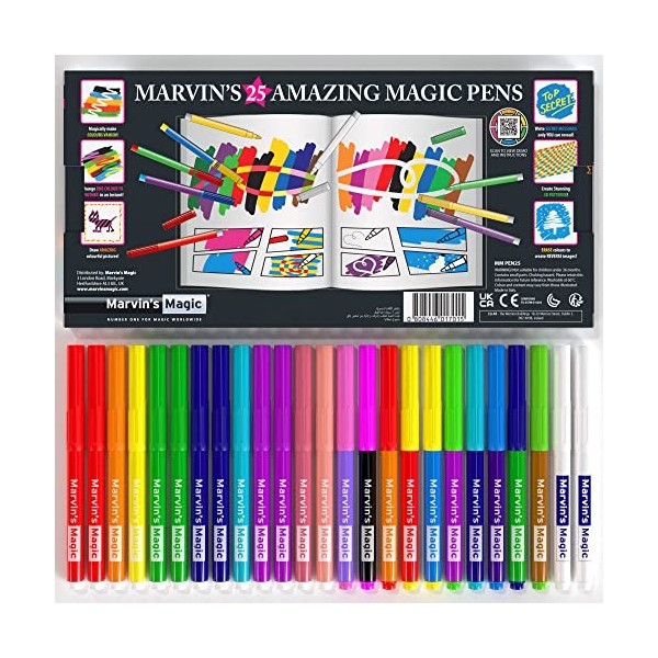 Marvins Magic - Superbe ensemble dart comprenant un livre de croquis brillant, un livre de coloriage et 25 stylos magiques 