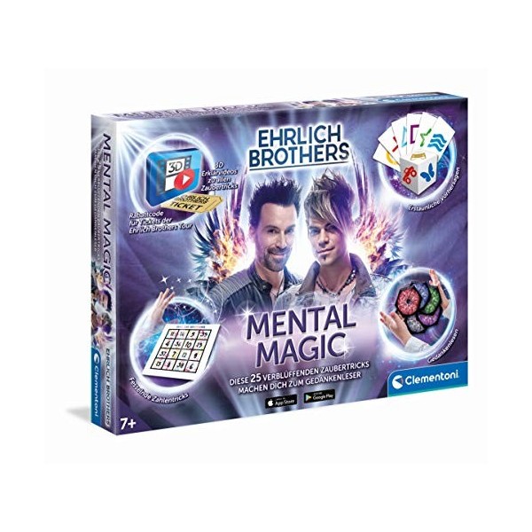 Clementoni- Ehrlich Brothers Mental Magic, boîte Enfants à partir de 7 Ans, Instructions Magiques pour des Tours de Magie éto