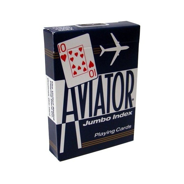 12 Decks Aviator Cards Red/Blue - Poker Size, Jumbo Index