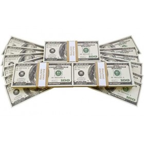 Prop largent dollars – 300 Imprimé Style ancien $100 de dollars – $30 000 Stack. pour les Films, la publicité, Play Faux la