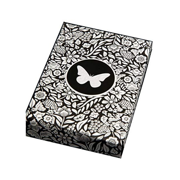 Butterfly Playing Cards Edition Noir et blanc – Cartes design avec nouveau système de marquage révolutionnaire noir/blanc 