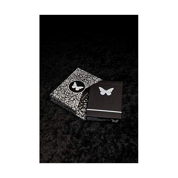 Butterfly Playing Cards Edition Noir et blanc – Cartes design avec nouveau système de marquage révolutionnaire noir/blanc 