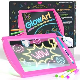 Marvins Magic - Amazing Glow Art Light Up Kids Drawing Tablet - Comprend un tableau de dessin à effet néon avec un support i