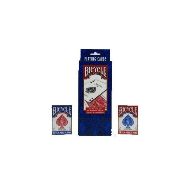  6 pcs / red 6 blue BICYCLE Baisukuru STANDARD rider back playing cards 12-pack japan import by Bicycle