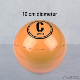 Invero Boule de décision en crypto-monnaie – Gadget de bureau idéal – Posez une question 10 cm de diamètre 