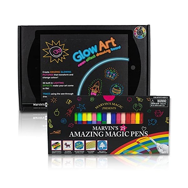 Marvins Magic,Multipack Arts & Crafts,Créez un lettrage 3D ou écrivez des messages secrets,Ensemble dart lumineux pour enfa