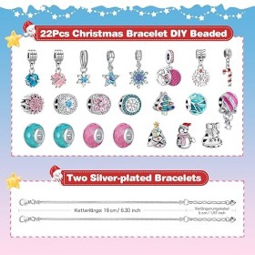 WEVOL Cadeau Fille 5-13 Ans Jouet Enfants DIY Charms Bracelet Kit