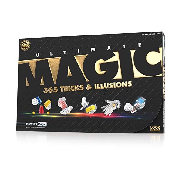 Marvins Magic - Ensemble de magie pour enfants – 365 tours de magie et illusions ultimes | Tour de magie pour enfants | Comp