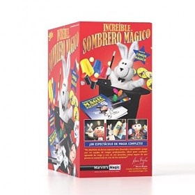 Marvins Magic MME 003 Asombroso Sombrero Copa y Conejo De Magia, Rojo, Taille unique