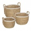 Lot de 3 paniers fil blanc