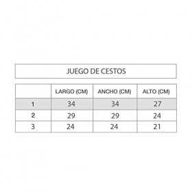 Lot de 3 paniers fil blanc