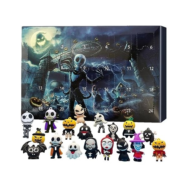 Calendrier De LHalloween 2023, Compte À Rebours DHalloween Avec 24 Figurines Dhorreur Jouets, Poupée DHalloween 2023, Cal