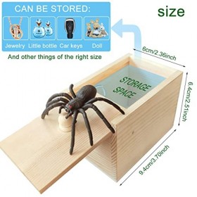 JIASHA 2PCS Boite Surprise Araignee,Boîte Araignée Boîte de Blague daraignée Spider Box Fausses Araignées Boîte Jouet Farce 