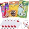 8 Pièces Ensemble de Jouets Blague Classiques, Comprenant 5 Pièces Faux Ongle à Travers Le Doigt, Mouche de Cube de Glace, Si