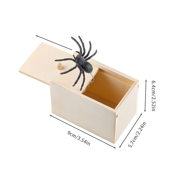 ZIOYA 2 pièces Boite Surprise Araignee Prank Araignée Spider Box Boîte  Jouet Farce daraignée Araignée Halloween Objet Drole