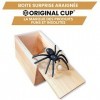 Original Cup® - Boite Surprise Araignée Spider Prank - Conçue 100% en Bois et Fabriquée à la Main - Idée Cadeau Drôle pour En