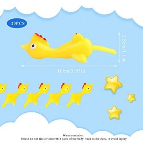 Rebanky 20 Pièces Poulet Catapulte Poulet Volant Poulet Fronde Extensibles pour Jouet de Farce Bureau