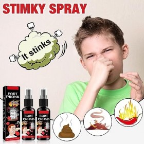 Lot de 2 vaporisateurs de pet liquide Tricky - Extra fort - Longue durée - Jouet pour farces - Saveur de piment, sûr et porta