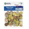 Learning Resources Kit de pièces en euros jeu de 100 , monnaie factice, billet factices, caisse enregistreuse enfants, mater