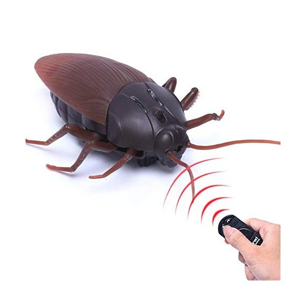 Amasawa Télécommande Insecte Faux Cafard, Cadeau de Jouet pour Enfants à Télécommande Infrarouge de Cafard Animal Hautement S