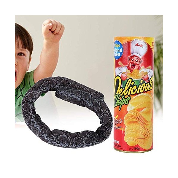 Potato Chip Snake Pop Up Snake Prank Trick Jouets Gag Blague Blague Jour Halloween Fool avec 1 Serpent