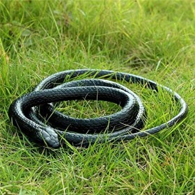 Supkeyer 130 cm - Faux Serpent en Caoutchouc réaliste, Accessoires de Jardin, kit de Farce et Attrape, Jouet éducatif