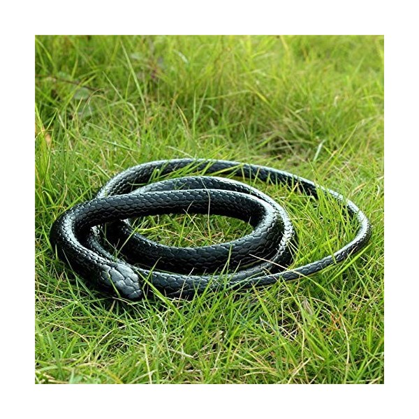 Supkeyer 130 cm - Faux Serpent en Caoutchouc réaliste, Accessoires de Jardin, kit de Farce et Attrape, Jouet éducatif