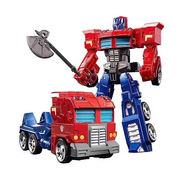 CBOSNF Transformers Jouets,Figurine daction Surdimensionnée Optimus Prime Transformez,Robot Voiture Déformée,Robot de Voitur