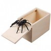 Keenwo The Original Spider Prank Box – Article de farces pour effrayer Les araignées dans Une boîte en Bois – Jouet pour Femm