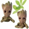 Hilloly 2 PCS Décoration Groot,Groot Ornements,Groot Fête à Thème Décoration,Groot Jouet à Collectionner,Groot Figurine,Groot