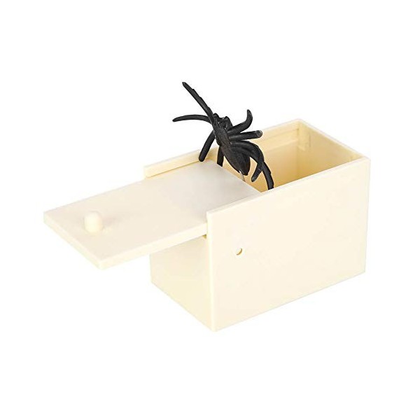 Cikonielf Araignée Peur Farce boîte Simulation Fausse araignée boîte drôle Astuce Farce Jouet Cadeau pour Halloween Avril Poi