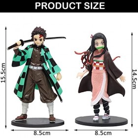 GENGUTOR Demon Slayer Figur, 2 Stück Demon Slayer Figuren, Anime Figuren, Anime Charakter Modellsammlung, Anime Demon Slayer 