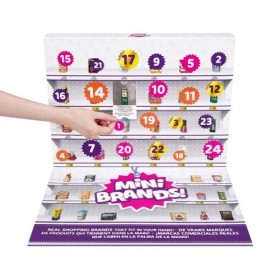 Calendrier de lAvent Mini Brands Series 3 en édition limitée par ZURU - Calendrier de lAvent 24 jours 2023, comprend 4 mini