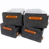 Miqio Lot de 4 petites boîtes DarkGrey