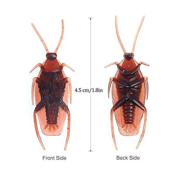 SIMUER 100 Pcs Cockroach Toy, Simulated Realistic Cockroach Halloween Novelty Joke Decoration for Kid’s Trick Decor